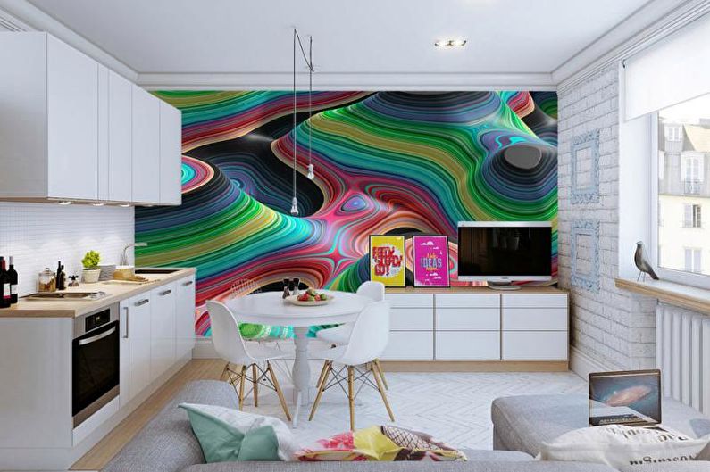 Photo wallpaper on the kitchen - Background wallpaper