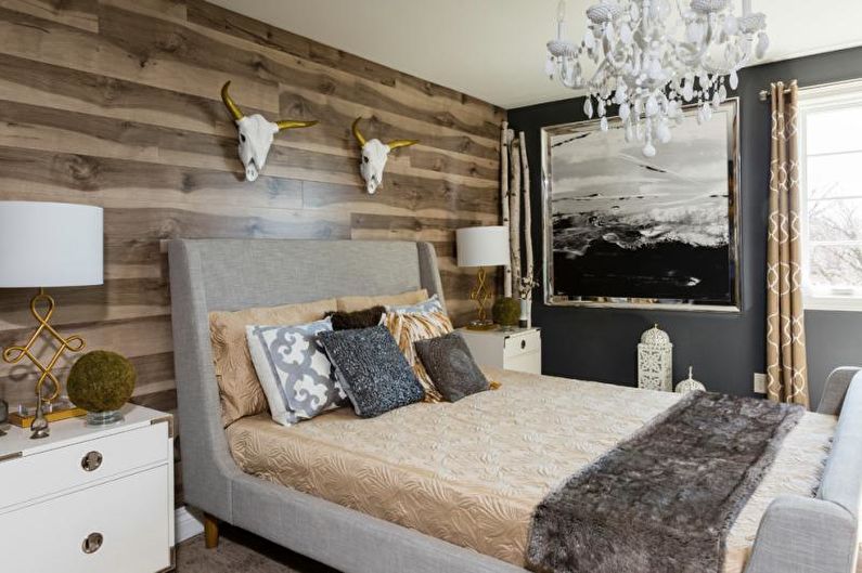 Gray color - Laminate on the wall