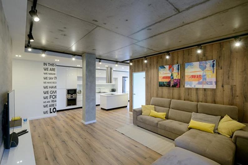 Yellow color - Laminate on the wall