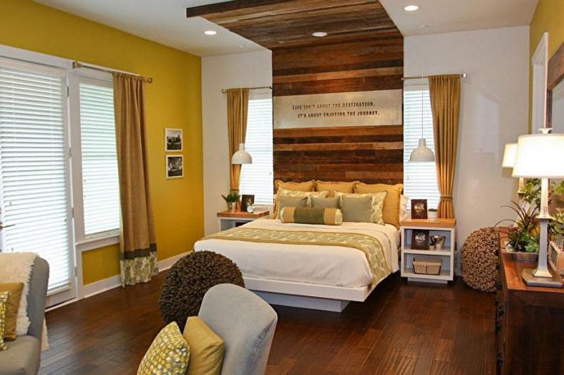 Yellow color - Laminate on the wall