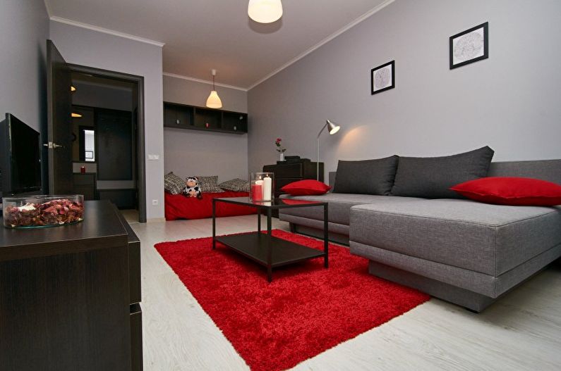 Small living room in the style of minimalism - Interior Design