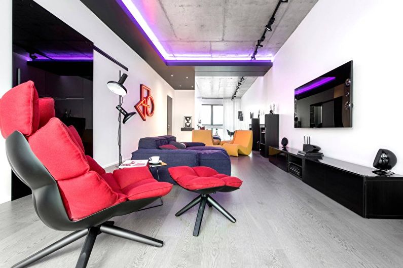 Minimalism style living room interior design - photo