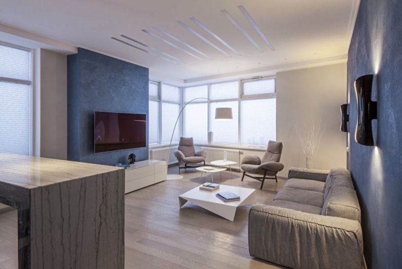 Minimalism style living room interior design - photo