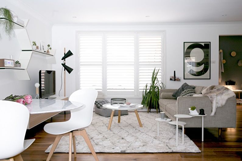 Minimalism style living room interior design - photo
