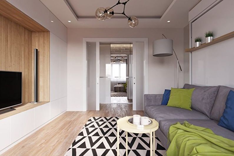 Minimalism style living room interior design - photo