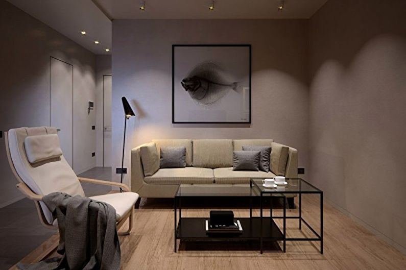 Minimalism style living room interior design - photo
