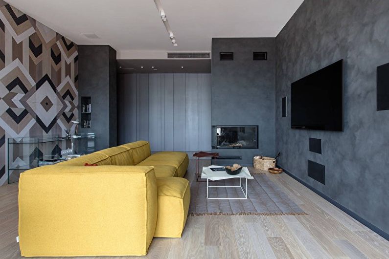 Minimalism style living room interior design - photo