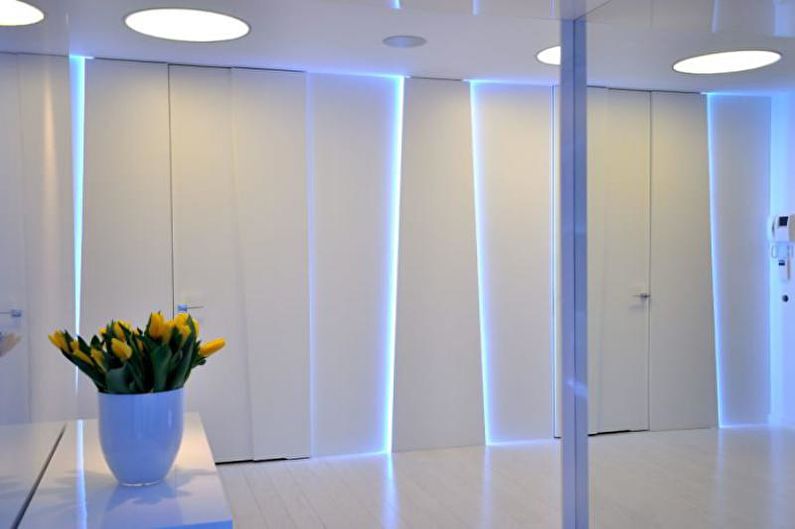 Hallway - High-tech style apartment design