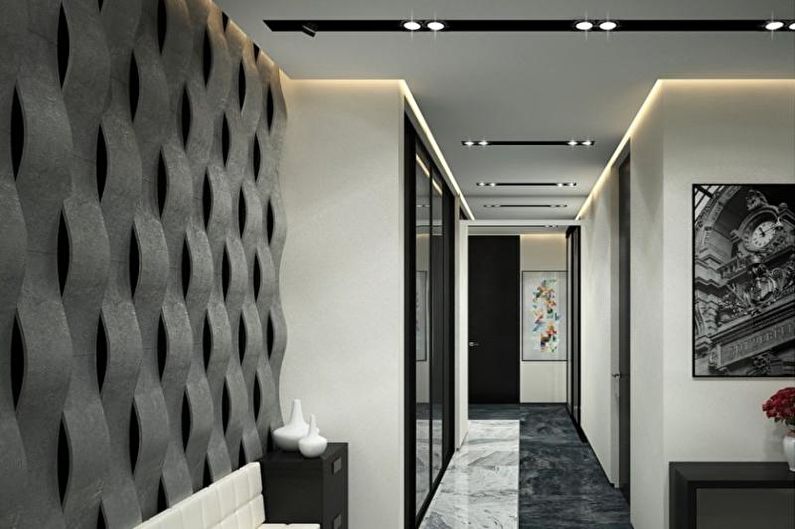 Hallway - High-tech style apartment design