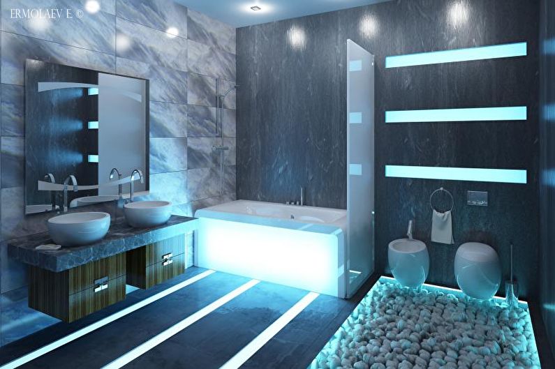 Bathroom - High-tech flat design