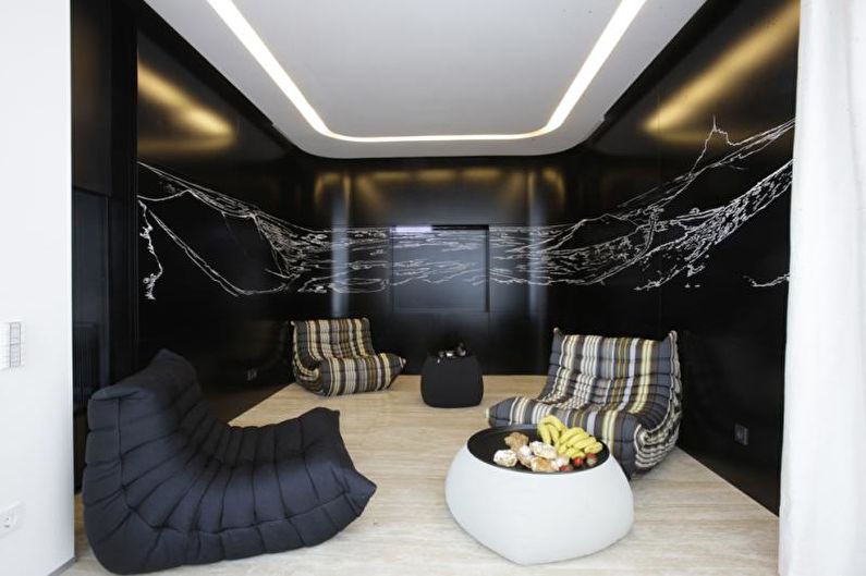 Interior design high-tech style apartment - photo