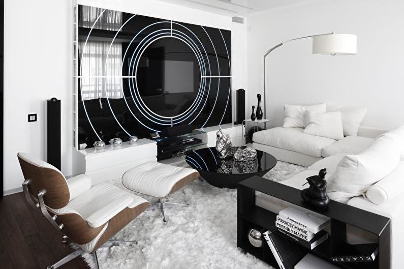 Interior design high-tech style apartment - photo