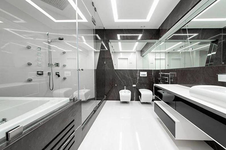 Interior design high-tech style apartment - photo