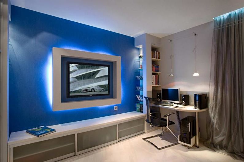 Interior design high-tech style apartment - photo