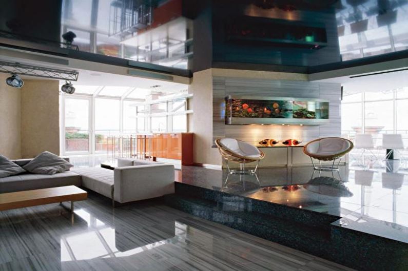 Interior design high-tech style apartment - photo