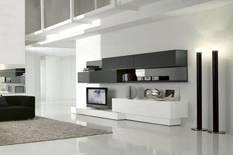 Interior design high-tech style apartment - photo