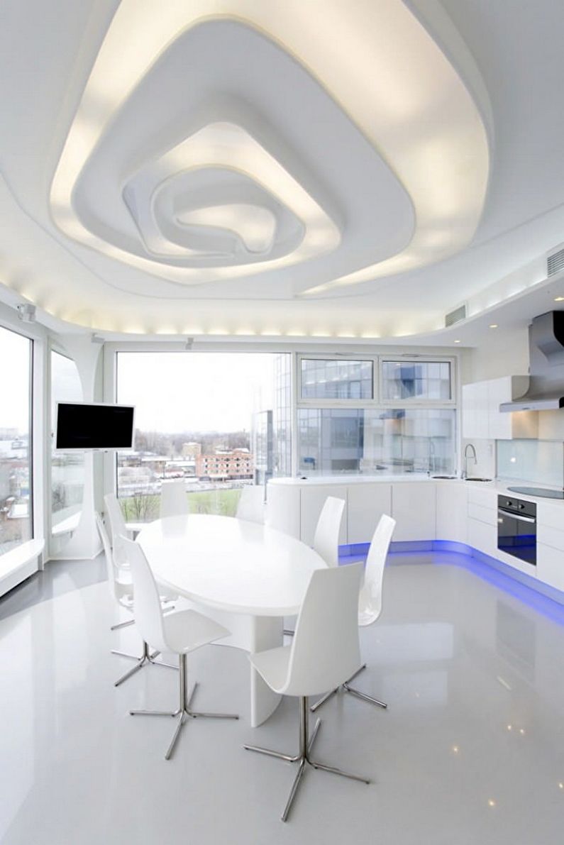 Interior design high-tech style apartment - photo