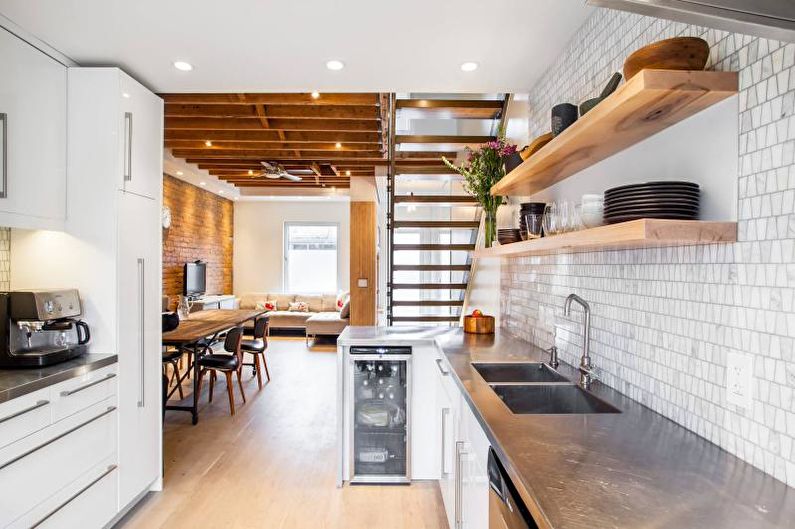 Steel kitchen worktop