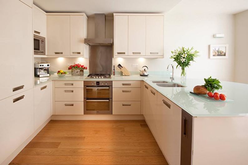 Glass kitchen worktop