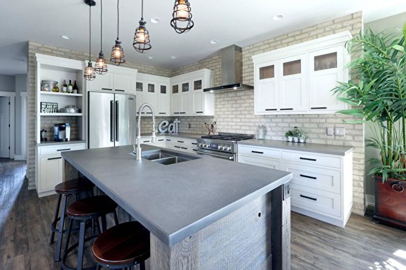 Concrete kitchen worktop
