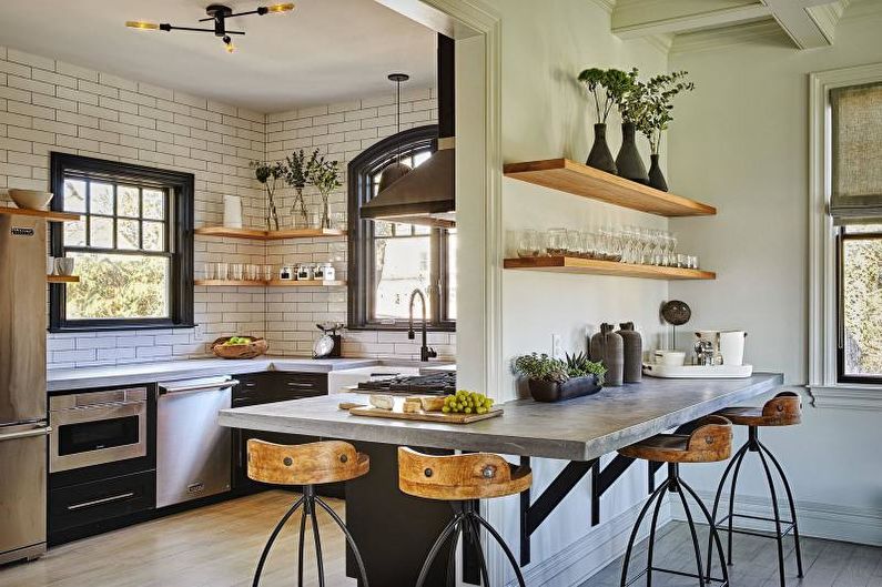 Concrete kitchen worktop