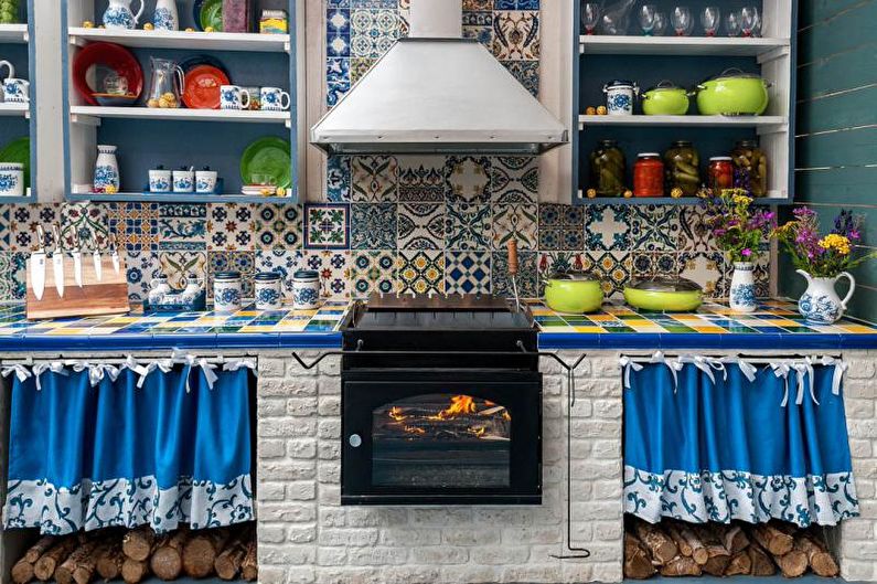 Tile kitchen worktop