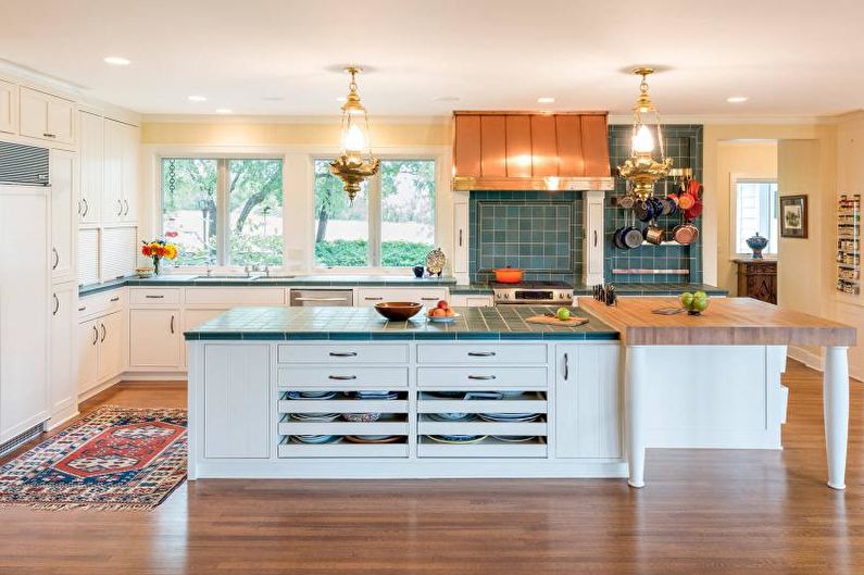 Tile kitchen worktop