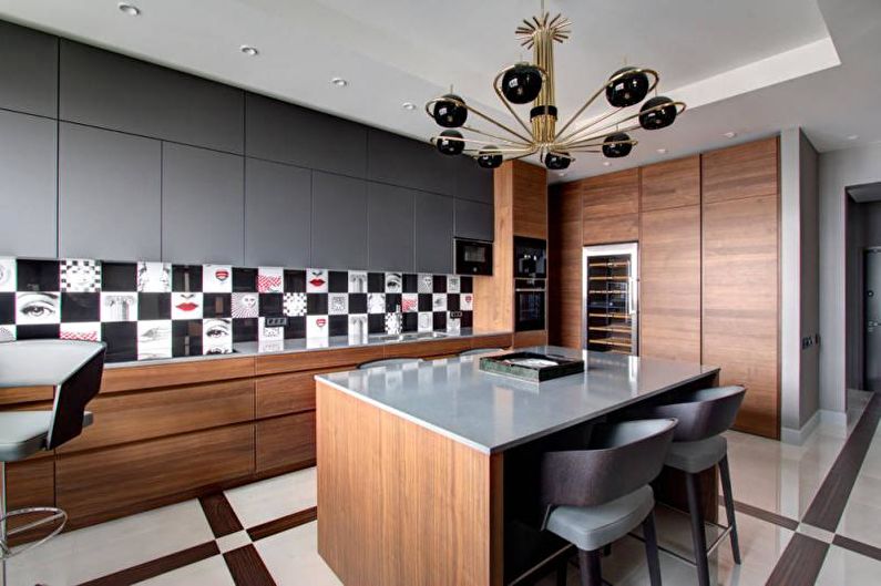 Gray countertop for the kitchen