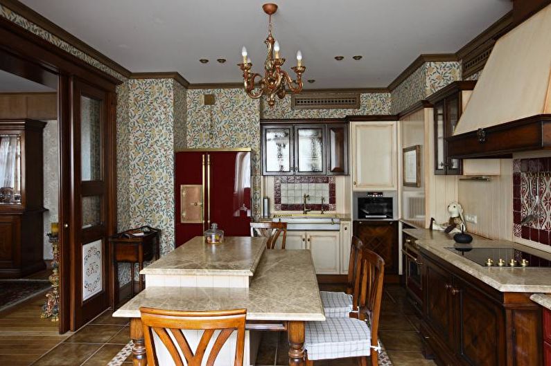 Beige kitchen worktop