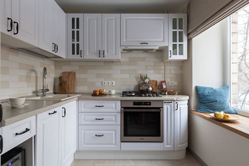 Beige kitchen worktop