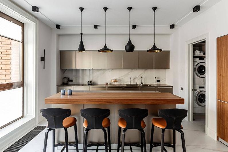 Brown kitchen worktop