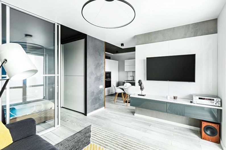 White Living Room Design - Wall Decoration
