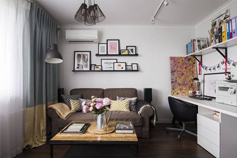 Small living room in white - Interior Design