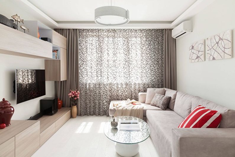 Interior design living room in white - photo
