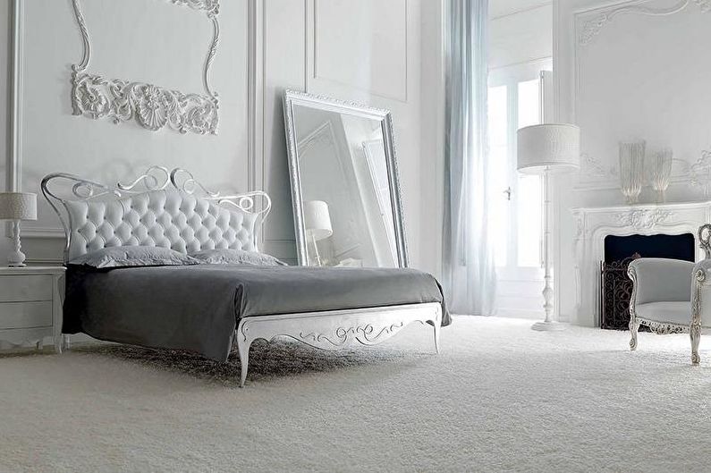 White Art Deco Bedroom - Interior Design