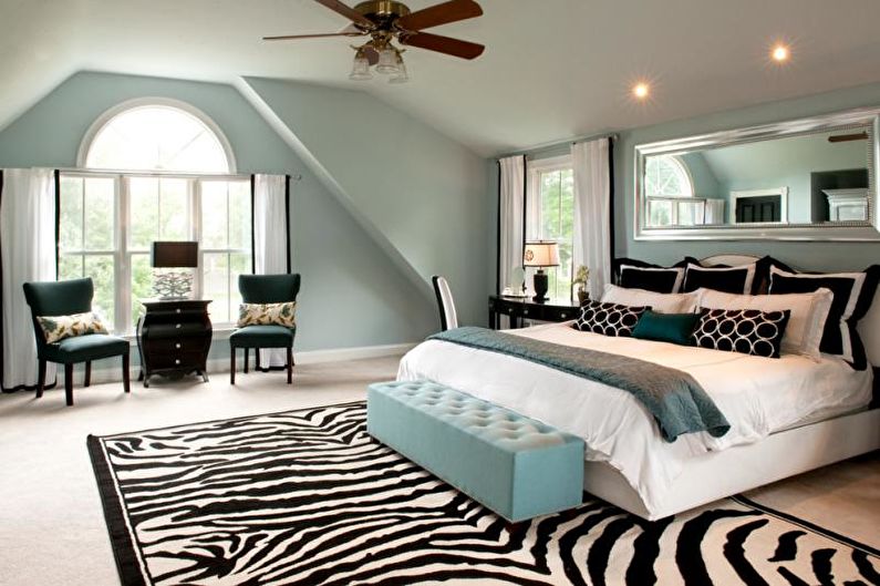 Interior design bedroom in art deco style - photo