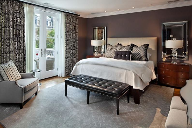 Interior design bedroom in art deco style - photo