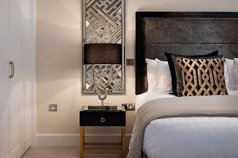 Interior design bedroom in art deco style - photo