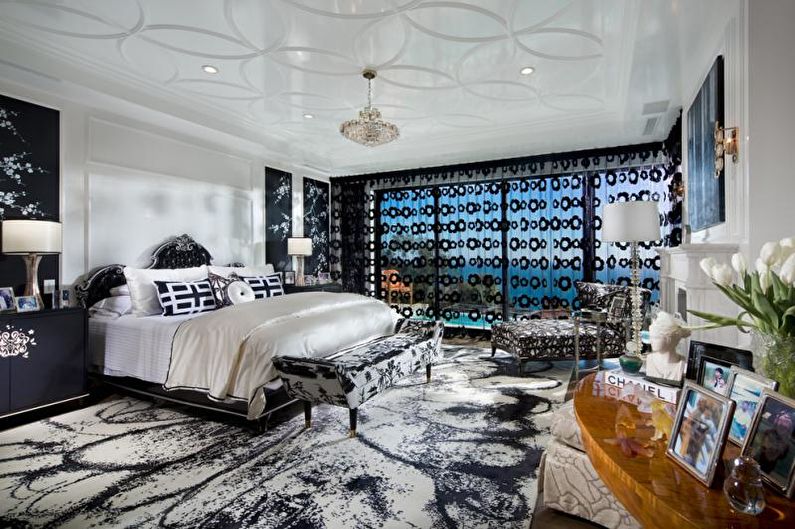 Interior design bedroom in art deco style - photo