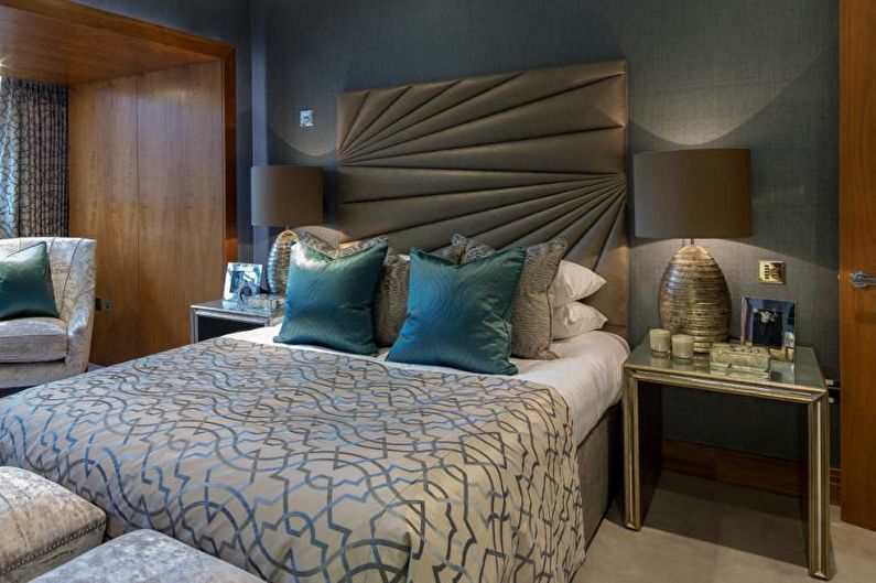 Interior design bedroom in art deco style - photo