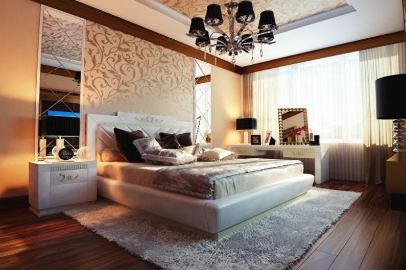 Interior design bedroom in art deco style - photo