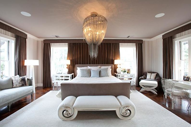 Interior design bedroom in art deco style - photo