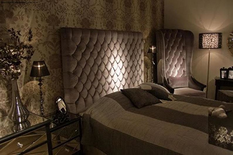 Interior design bedroom in art deco style - photo