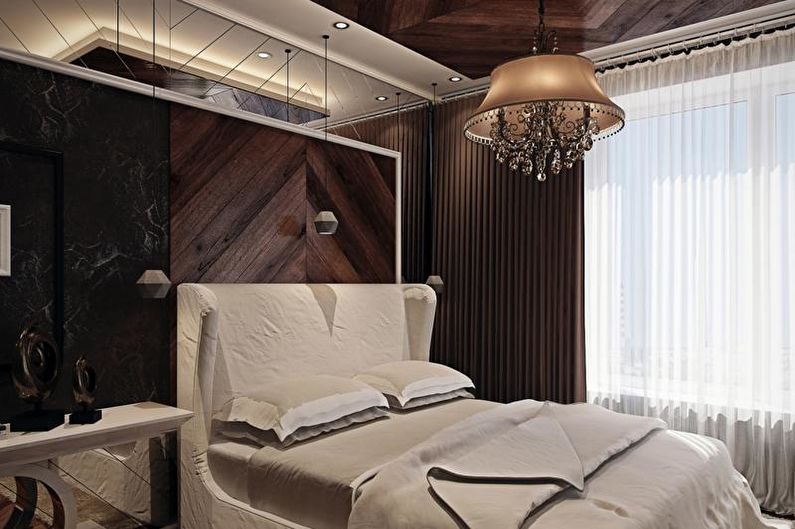Interior design bedroom in art deco style - photo