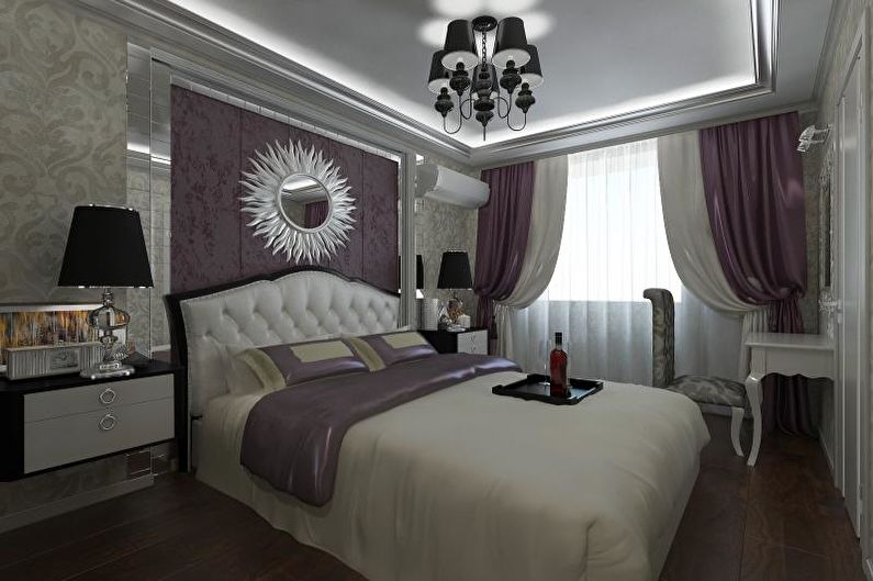 Interior design bedroom in art deco style - photo
