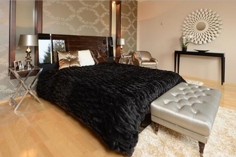 Interior design bedroom in art deco style - photo