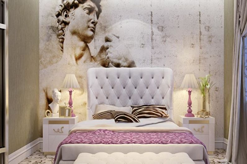 Interior design bedroom in art deco style - photo