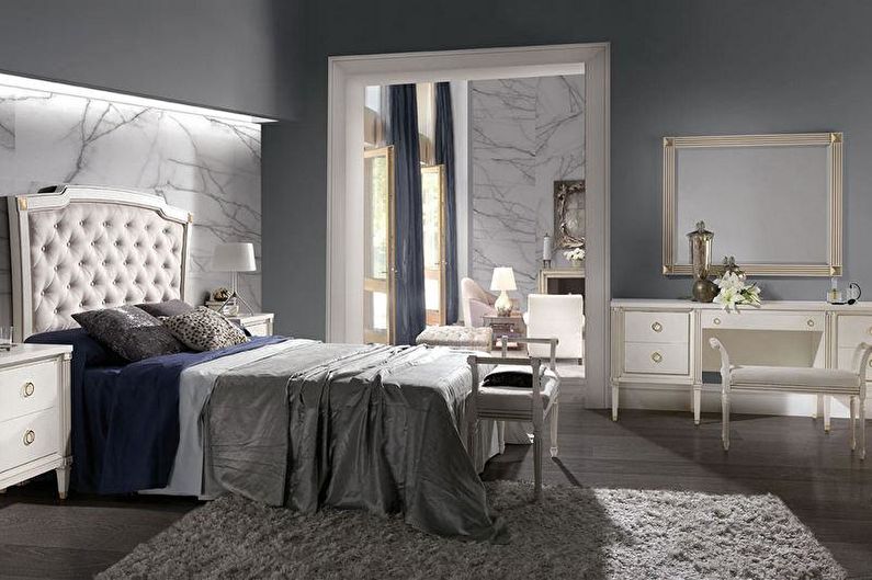 Interior design bedroom in art deco style - photo
