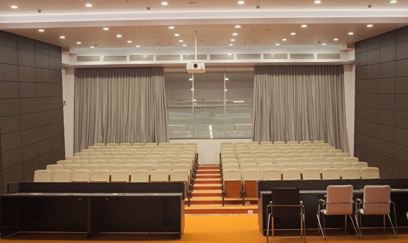 Mga solusyon para sa mga kurtina sa teatro at museo