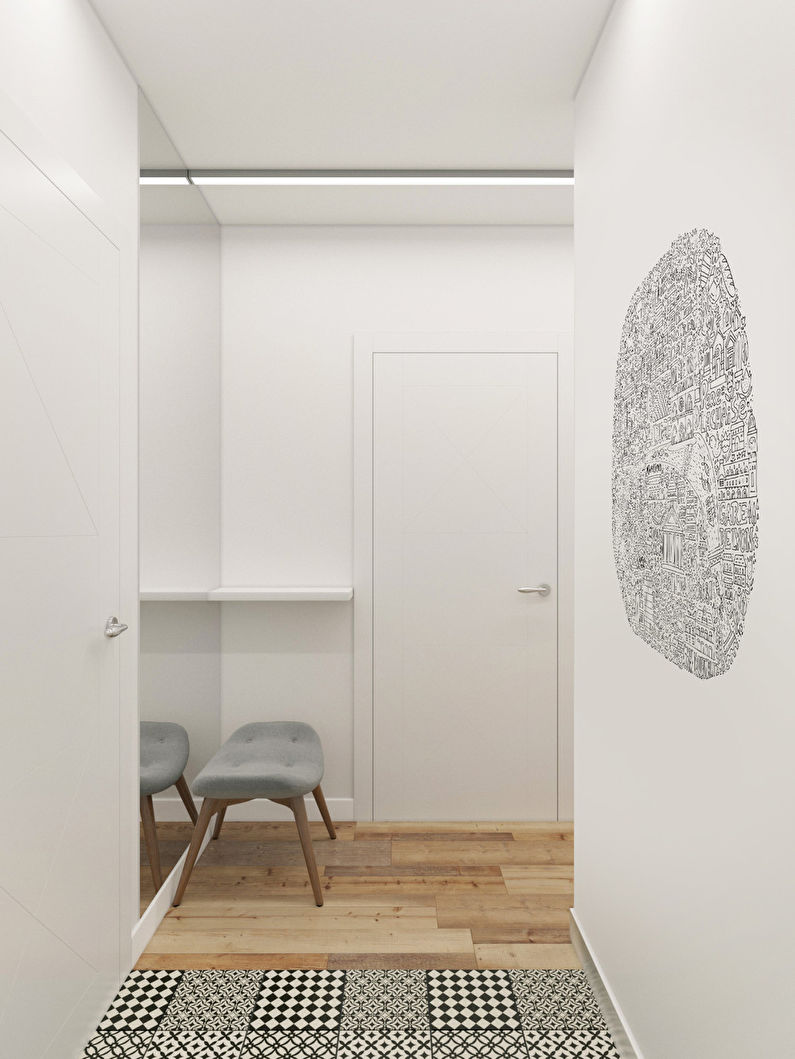 Little White: Ang disenyo ng apartment 32 sq.m. - larawan 10